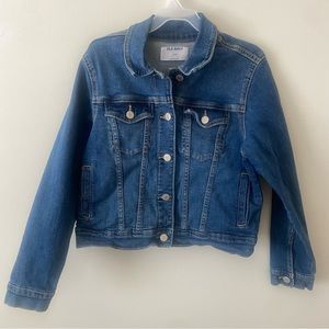 Old Navy Girls Jean Jacket, Dark Denim, Sz Large (10/12)